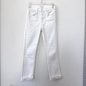 MOTHER White Ankle & Cropped Jeans